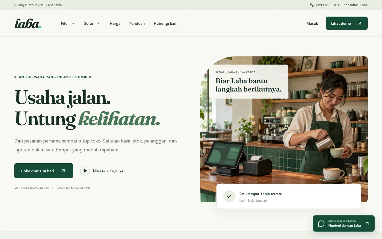 Aplikasi kasir Laba