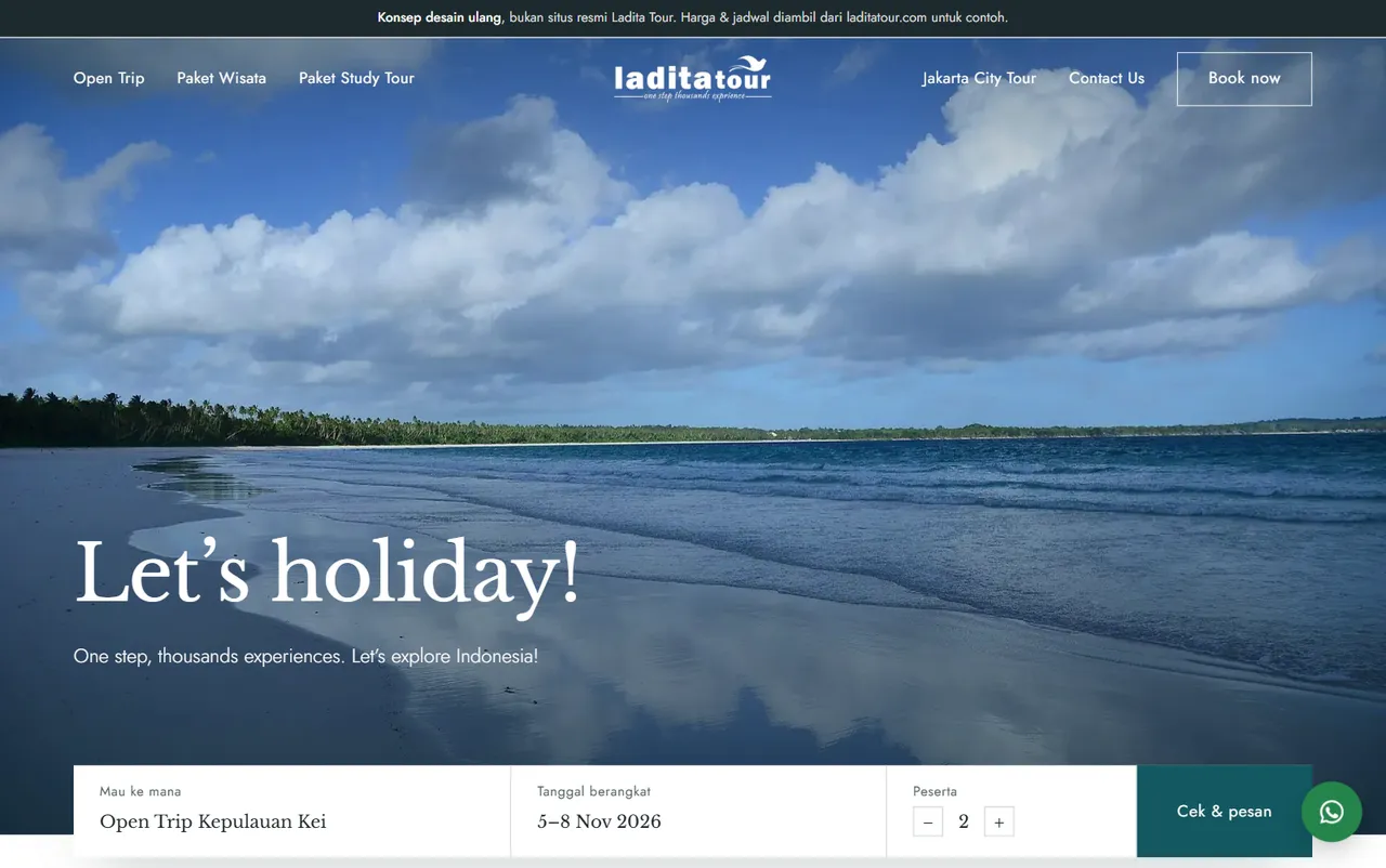 Website Ladita Tour